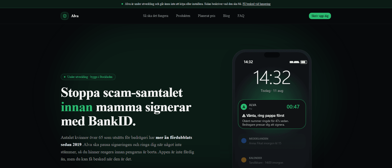 Screenshot of hejalva.se